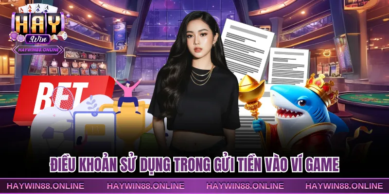 Điều khoản sử dụng trong gửi tiền vào ví game 
